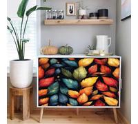 Papier peint adhesif 44 X500Lcm Feuilles Colorées Et Belles Papier peint fleuri Revêtement autocollant au Style Naturel, idéal Pour Chambre Adulte ou Espace détente Z261924