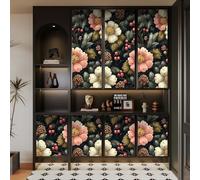 Papier peint adhesif 44 X500Lcm Feuilles Et Fleurs Colorées Papier peint fleuri Revêtement autocollant au Style Naturel, idéal Pour Chambre Adulte ou Espace détente Z263831
