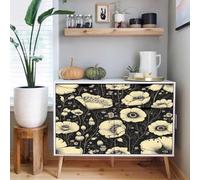 Papier peint adhesif 44 X500Lcm Fleurs De Papillons Rétro Noir Et Blanc Papier peint fleuri Revêtement autocollant au Style Naturel, idéal Pour Chambre Adulte ou Espace détente Z263909