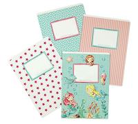 Papierdrachen 4 exercise books for children DIN A5 | lined and squared 32 pages - design mermaid - for primary school enrolment - set number 1-16 sheets