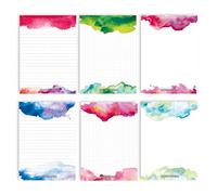 Papierdrachen 6 notepads blank for free design | for appointments, projects, to do list, meetings, shopping lists, notes and much more - Watercolour - Notepad Set 17 - DIN A6