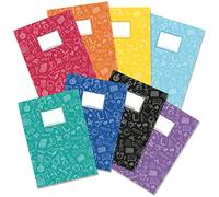 Papierdrachen 8 Paper Notebook Covers for Children, DIN A4, Slip-On, Multicolor, Paper, Set of 4 (Scribble DIN A4)