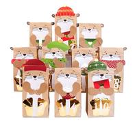 Papierdrachen Advent Calendar 2025 - Otter - 24 Kraft Paper Bags - DIY - Pre-Cut Craft Parts - Christmas Calendar for DIY and Filling - for Children