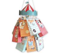 Papierdrachen Advent Calendar Circus Mobile Hanging Paper Bags Christmas Decoration DIY Sustainable for Children and Craft Fans Set 01