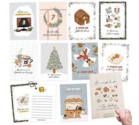Papierdrachen Card Advent Calendar to Design Yourself and Gift - 24 Days Challenge | 24 Postcards | Gift Idea in the Pre-Christmas Season | with Lovely Motifs for Hanging - Set 8