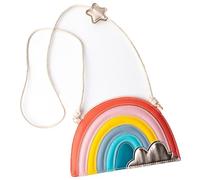 Papierdrachen Children's Handbag - Vegan Accessory for Children - Colourful - Faux Leather Shoulder Bag - Great Gift Idea for Girls, Multicoloured rainbow