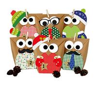 Papierdrachen DIY Advent calendar for you to craft for yourself - Festive owls - Christmas 2018 - red set with additional decoration - for you to craft for yourself