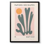 Papiers Découpés I by Henri Matisse, Sun Shapes Abstract Coral Theme, Collage Graphic Exhibition, Portrait Wall Art Print, Archival Matte, A2 (Print Only) - 59.4x42cm