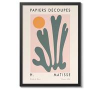 Papiers Découpés I Henri Matisse Poster, Modern Art Exhibition Print, Abstract Boho Wall Art, Home Decor Design And Decoration, A3 (Black Frame) - 42x29.7cm