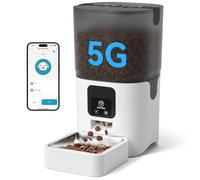 PAPIFEED 5G WiFi Automatic Cat Feeders: Smart Automatic Cat Food Dispenser with Slow Feeding Mode, Detachable for Easy Cleaning, Pet Feeder with Alexa, 1-30 Meals Per Day for Multiple Pets (6L/25 Cup)