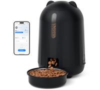 PAPIFEED Automatic Cat Feeder with App, WiFi Auto Cat Feeder, 3L Slow-Feed Cat Food Dispenser for Dry Food, Dual Power Supply Timed Pet Feeder for Small Dog, 10 Meals/Day, 6 Portions/Meal