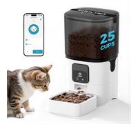 PAPIFEED Smart Automatic Cat Feeders: WiFi Pet Feeder with APP Control for Remote Feeding, Detachable for Easy Clean, Automatic Cat Food Dispenser with Alexa,1-30 Meals Per Day for Dog (6L/25Cup)