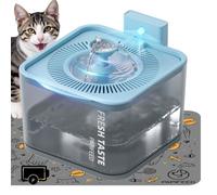 PAPIFEED Wireless Cat Water Fountain, 106oz/3L Battery Operated Pet Water Fountain Cordless for Cats Indoor, Automatic Cat Drinking Dispenser with Motion Sensor, Leak-Proof Silicone Pad Included Cyan