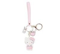 PaPiJoJo Cute Keychain Kawaii Anime Keychain, Hello Kitty, My Melody,Kuromi,Keroppi, Badtz-Maru, Cinnamoroll, Pompompurin, Pink,1pcs, S