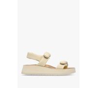 PAPILLIO Theda Ecru Natural Leather Sandals Size: 41, Colour: Beige Le