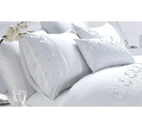 Papillion Butterfly Embroidered Duvet Set:Boudoir Papillon Cushion/Duck Egg