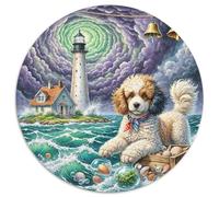 Papillon 1000 Piece Round Jigsaw Puzzle Animals Pets Cute Premium Large Format Puzzle Stress Relief Relaxing Activity for Families Home Wall Art Ready 1000pcs (67.5x67.5cm)