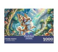 Papillon 1000 Pieces for Adults Jigsaw Puzzles Beautiful Decoration Puzzle Pet Dog Colourful,Fun,Challenging And Brainteasing Adults Jigsaw Puzzle Fun Present & Activity for Home38x26cm/1000pcs