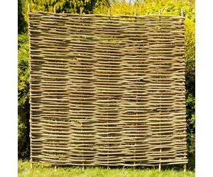 Papillon 5 Pack Premium Hazel Hurdle Garden Fence Panels Wattle Fencing Panel 1.8m x 1.8m (6ft x 6ft)