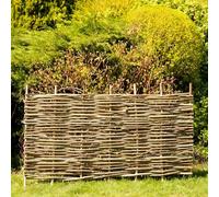 Papillon 5 Pack Premium Hazel Hurdle Garden Fence Panels Wattle Fencing Panel in Brown 90cm x 1.8cm (6ft x 3ft)