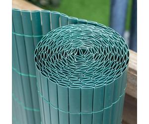 Papillon Artificial Green Bamboo Cane Plastic Garden Fence Screening Roll Privacy Border 4m x 1.5m