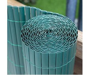 Papillon Artificial Green Bamboo Cane Plastic Garden Fence Screening Roll Privacy Border 4m x 2m (13ft 1in x 6ft 7in)