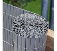Papillon Artificial Grey Bamboo Cane Plastic Garden Fence Screening Roll Privacy Border 4m x 1m (13ft 1in x 3ft 3in)