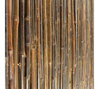 Papillon Bamboo Screening Roll Fencing Thick Carbonised Black 5m x 2m Papillon Black