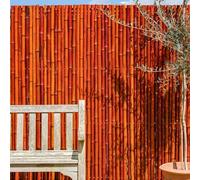 Papillon Bamboo Screening Roll Fencing Thick Red 5m x 2m