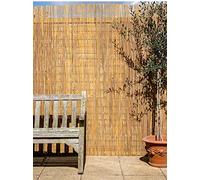 Papillon Bamboo Slat Natural Garden Fence Screening Roll Privacy Border Wind/Sun Protection (1.5m (5ft))
