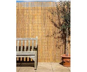 Papillon Bamboo Slat Natural Garden Fence Screening Roll Privacy Border Wind/Sun Protection (1.5m (5ft))
