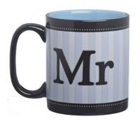 Papillon Collection Xpressions Mr. Mug - Ceramic, Blue, Round, Reusable, Wedding, Mug