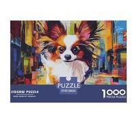 Papillon Dog 1000 Pieces Jigsaw Puzzles for Adults And Children Animal Challenge Creativity Randomly Shaped 38x26cm/1000pcs