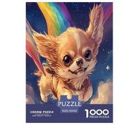 Papillon Dog Jigsaw Puzzles Puzzle for Adults Kids. 1000 Piece Great Gifts Challenge Toy Educational Game Home Decoration for Adults& Kids Age 14 Years Up 70x50cm/1000pcs