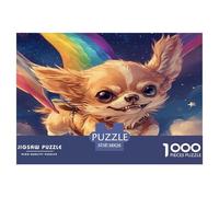 Papillon Dog Jigsaw Puzzles Puzzles for Adults Kids. 1000 Piece Impossible Challenge Toy Educational Games Home Decoration for Educational Games Gifts 38x26cm/1000pcs