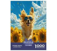 Papillon Dog Jigsaw Puzzles Puzzles for Adults Kids. 1000 Pieces Great Gifts Challenge Toy Educational Game Home Decoration for Adults& Kids Age 14 Years Up 38x26cm/1000pcs