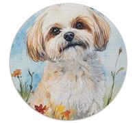 Papillon Dog Jigsaw Puzzles Puzzles for Adults Kids. 1000 Pieces Whimsical Challenge Toy Educational Game Home Decoration for Adults& Kids Age 14 Years Up (67.5x67.5cm)