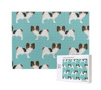 Papillon Dogs Cute Toy Spaniel Dog,500 Pieces Wooden Jigsaw Family Game Jigsaw Puzzles for Adults Teens Home Decor