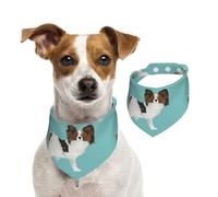 Papillon Dogs Cute Toy Spaniel Dog,Dog Bandanas Cotton Pet Scarf Adjustable Bibs for Pet,S