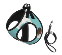 Papillon Dogs Cute Toy Spaniel Dog,Pet Harness,Adjustable Reflective Dog Harness,Pet Leash Vest,L