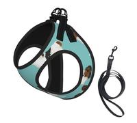 Papillon Dogs Cute Toy Spaniel Dog,Pet Harness,Adjustable Reflective Dog Harness,Pet Leash Vest,L