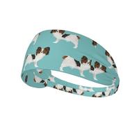 Papillon Dogs Cute Toy Spaniel Dog,Sports Sweatband for Unisex Multi Headband Elastic Exercise Hairband