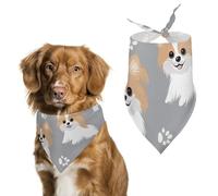 Papillon Dogs Paw Prints Pet Bandana Dogs Triangle Scarf Cats Handkerchief Puppy Costume