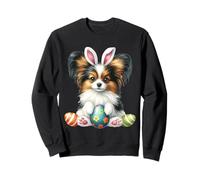 Papillon Easter Dog Spring Flower Egg Print Butterfly Dog Sweatshirt
