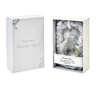 Papillon Guardian Angel with Heart Figurine transparent Crystal Ornament for Home, Outdoor Garden & Office Glass Statue Religious Heart-Warming Caption in Gift Box Home Decor Gifts, One Size