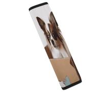 Papillon in The Box Car Seat Belt Cover Soft Comfortable Shoulder Seatbelt Pads Cover Seat Belt Pad for Suitable for Car Interior Accessorie