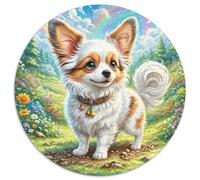 Papillon Jigsaw Puzzles Great Gift for Adults 1000 Piece Fun Challenging Home Decoration Brainteasing Dog Jigsaw Puzzle for Adults 1000pcs (67.5x67.5cm)