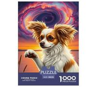 Papillon Jigsaw Puzzles Puzzle for Adults Kids. 1000 Pieces Dog Great Gifts Challenge Toy Educational Game Home Decoration for Educational Games Gifts 38x26cm/1000pcs