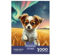 Papillon Jigsaw Puzzles Puzzle for Adults Kids. 1000 Pieces Dog Whimsical Challenge Toy Educational Game Home Decoration for Adults& Kids Age 14 Years Up 38x26cm/1000pcs