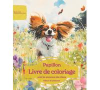 Papillon: Livre de coloriage pour les amoureux des chiens - Édition de printemps (Nos chiens adorés)
